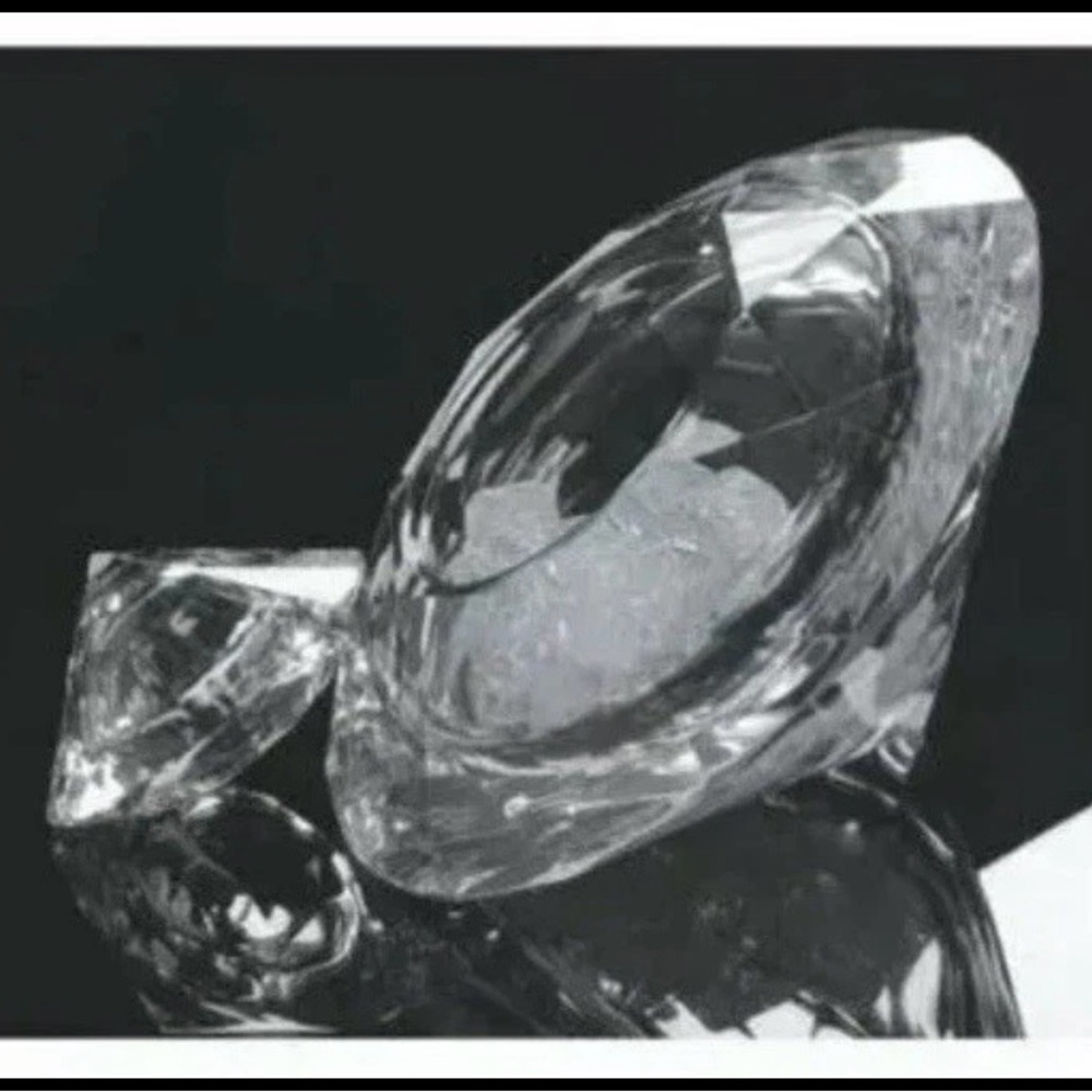 William Bounds Clear Diamond-Shaped Ice Bucket - 7 inches high x 12 inches wide